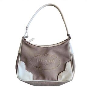 Beige Prada Shoulder Bag
